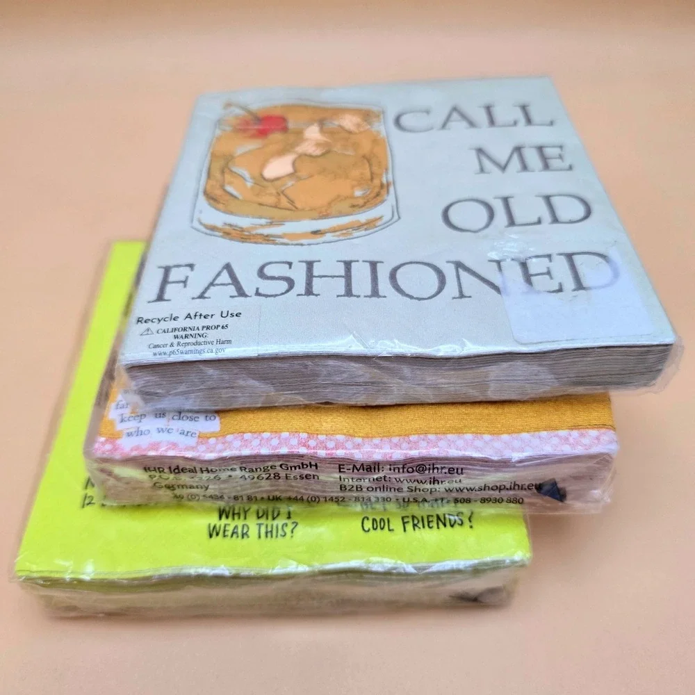 Emily McDowell‎ Cocktail Napkins Lot of 3 Funny Old Fashioned Humor 20-3 ply NIB